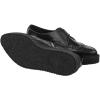 imageTUK Black Leather Pointed Buckle Creepers for Men ampamp Women Low Platform ShoesBlack