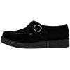 imageTUK Black Suede Pointed Buckle Creepers for Men ampamp Women Low Platform ShoesBlack