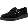 imageTUK Black Suede Pointed Buckle Creepers for Men ampamp Women Low Platform ShoesBlack