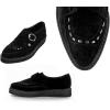 imageTUK Black Suede Pointed Buckle Creepers for Men ampamp Women Low Platform ShoesBlack