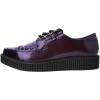imageTUK Anarchic Creeper Shoes for Women and Men  Pointed Toe LaceUp with DRing Fastening  Low Platform Footwear  Foam Padded Insole ampamp Twill LiningBurgundy