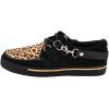 imageTUK Black ampamp Leopard Creeper Sneakers for Men ampamp Women Low Platform SneakerBlackLeopard