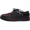 imageTUK Black ampamp Leopard Creeper Sneakers for Men ampamp Women Low Platform SneakerBlackRed Plaid