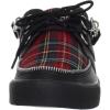 imageTUK Black ampamp Leopard Creeper Sneakers for Men ampamp Women Low Platform SneakerBlackRed Plaid
