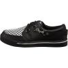 imageTUK Black ampamp Leopard Creeper Sneakers for Men ampamp Women Low Platform SneakerBlackWhite