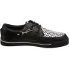 imageTUK Black ampamp Leopard Creeper Sneakers for Men ampamp Women Low Platform SneakerBlackWhite