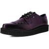 imageTUK Anarchic Creeper Shoes for Women and Men  Pointed Toe LaceUp with DRing Fastening  Low Platform Footwear  Foam Padded Insole ampamp Twill LiningBurgundy