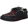 imageTUK Black ampamp Leopard Creeper Sneakers for Men ampamp Women Low Platform SneakerBlackRed Plaid