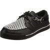 imageTUK Black ampamp Leopard Creeper Sneakers for Men ampamp Women Low Platform SneakerBlackWhite