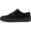 imageTUK Suede Creeper Sneaker for Women and Men  Lace Up Shoes Black Interlace and Eyelets  Classic Ridged Sole and Mesh Lining  Memory Foam Comfort for Everyday WearBlack
