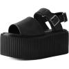 imageTUK Black BrushOff Stratocreeper Sandals for Women High Platform Creeper SandalBlack