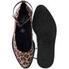 imageTUK Shoes Leopard Pointed Ballet Ankle Strap Creeper Sneaker Flats for WomenLeopard