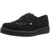 imageTUK Black Suede Pointed Creepers for Men ampamp Women Low Platform Lace Up SneakersBlack