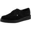 imageTUK Black Suede Pointed Creepers for Men ampamp Women Low Platform Lace Up SneakersBlack