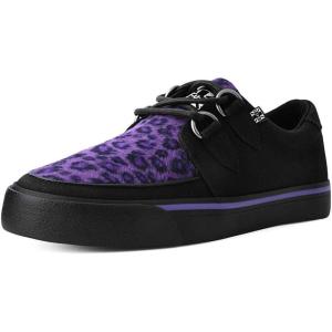 imageTUK Suede Creeper Sneaker Shoes for Women and Men D Ring Lace Up ShoesBlackPurple