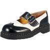 imageTUK Womens Brogue Mary Jane FlatBlackWhite