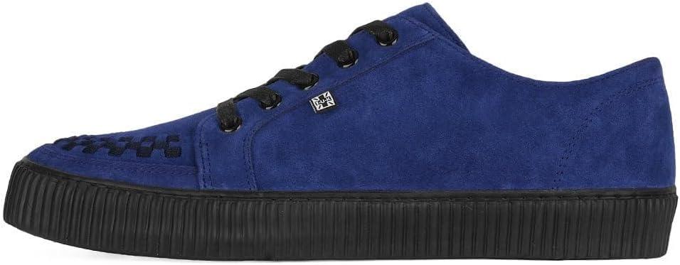 imageTUK Suede Creeper Sneaker for Women and Men  Lace Up Shoes Black Interlace and Eyelets  Classic Ridged Sole and Mesh Lining  Memory Foam Comfort for Everyday WearNavy