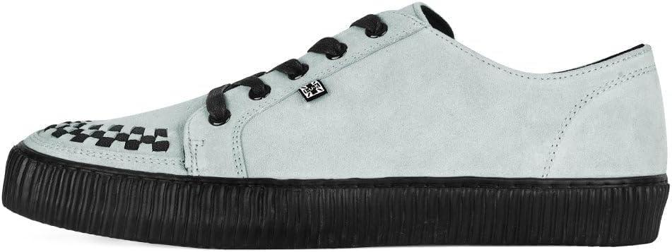 imageTUK Suede Creeper Sneaker for Women and Men  Lace Up Shoes Black Interlace and Eyelets  Classic Ridged Sole and Mesh Lining  Memory Foam Comfort for Everyday WearGrey