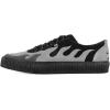 imageTUK Suede Creeper Sneaker for Women and Men  Lace Up Shoes Black Interlace and Eyelets  Classic Ridged Sole and Mesh Lining  Memory Foam Comfort for Everyday WearBlackGrey Flame