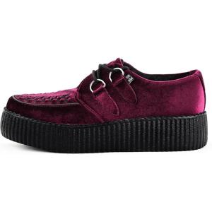 imageTUK Shoes Velvet Viva Mondo CreeperBurgundy