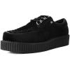 imageTUK Shoes Black Velvet Anarchic Creeper Sneaker for Women and Men  3 Dring Lace Up Shoes and Interlace  Classic Round Toe and Sole