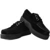 imageTUK Shoes Black Velvet Anarchic Creeper Sneaker for Women and Men  3 Dring Lace Up Shoes and Interlace  Classic Round Toe and Sole