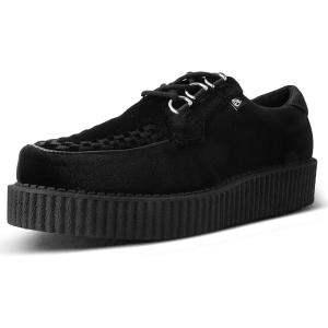 imageTUK Shoes Black Velvet Anarchic Creeper Sneaker for Women and Men  3 Dring Lace Up Shoes and Interlace  Classic Round Toe and Sole