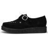 image:imageTUK Black Suede Pointed Buckle Creepers for Men amp Women Low Platform ShoesBlack