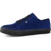 image:imageTUK Suede Creeper Sneaker for Women and Men  Lace Up Shoes Interlace and Eyelets  Classic Ridged Sole and Mesh Lining  Memory Foam Comfort for Everyday WearNavy