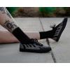 image:imageTUK Suede Creeper Sneaker for Women and Men  Lace Up Shoes Interlace and Eyelets  Classic Ridged Sole and Mesh Lining  Memory Foam Comfort for Everyday WearBlackGrey Flame