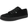 image:imageTUK Suede Creeper Sneaker for Women and Men  Lace Up Shoes Interlace and Eyelets  Classic Ridged Sole and Mesh Lining  Memory Foam Comfort for Everyday WearBlack