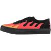 image:imageTUK Suede Creeper Sneaker for Women and Men  Lace Up Shoes Interlace and Eyelets  Classic Ridged Sole and Mesh Lining  Memory Foam Comfort for Everyday WearBlackRed Flame