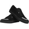 image:imageTUK Suede Creeper Sneaker for Women and Men  Lace Up Shoes Interlace and Eyelets  Classic Ridged Sole and Mesh Lining  Memory Foam Comfort for Everyday WearBlack  White