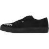 image:imageTUK Suede Creeper Sneaker for Women and Men  Lace Up Shoes Interlace and Eyelets  Classic Ridged Sole and Mesh Lining  Memory Foam Comfort for Everyday WearBlack  White