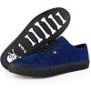 image:imageTUK Suede Creeper Sneaker for Women and Men  Lace Up Shoes Interlace and Eyelets  Classic Ridged Sole and Mesh Lining  Memory Foam Comfort for Everyday WearNavy