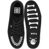 image:imageTUK Suede Creeper Sneaker for Women and Men  Lace Up Shoes Interlace and Eyelets  Classic Ridged Sole and Mesh Lining  Memory Foam Comfort for Everyday WearBlack  White