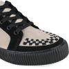 image:imageTUK Suede Creeper Sneaker for Women and Men  Lace Up Shoes Interlace and Eyelets  Classic Ridged Sole and Mesh Lining  Memory Foam Comfort for Everyday WearBlack  Grey