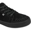 image:imageTUK Suede Creeper Sneaker for Women and Men  Lace Up Shoes Interlace and Eyelets  Classic Ridged Sole and Mesh Lining  Memory Foam Comfort for Everyday WearBlack