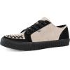 image:imageTUK Suede Creeper Sneaker for Women and Men  Lace Up Shoes Interlace and Eyelets  Classic Ridged Sole and Mesh Lining  Memory Foam Comfort for Everyday WearBlack  Grey