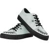 image:imageTUK Suede Creeper Sneaker for Women and Men  Lace Up Shoes Interlace and Eyelets  Classic Ridged Sole and Mesh Lining  Memory Foam Comfort for Everyday WearGrey