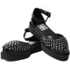 image:imageTUK TUKskin Pointed Studded Sandals for Women Low Platform Creeper Ankle Strap Sandal