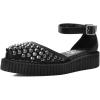 image:imageTUK TUKskin Pointed Studded Sandals for Women Low Platform Creeper Ankle Strap Sandal