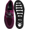 image:imageTUK Shoes Velvet Anarchic Creeper Sneaker for Women and Men  3 Dring Lace Up Shoes and Interlace  Classic Round Toe and SoleBurgundy
