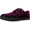 image:imageTUK Shoes Velvet Anarchic Creeper Sneaker for Women and Men  3 Dring Lace Up Shoes and Interlace  Classic Round Toe and SoleBurgundy