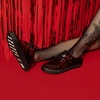image:imageTUK Shoes Velvet Anarchic Creeper Sneaker for Women and Men  3 Dring Lace Up Shoes and Interlace  Classic Round Toe and SoleBurgundy