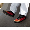 image:imageTUK Suede Creeper Sneaker for Women and Men  Lace Up Shoes Interlace and Eyelets  Classic Ridged Sole and Mesh Lining  Memory Foam Comfort for Everyday WearBlack  Red Flame