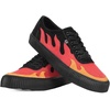 image:imageTUK Suede Creeper Sneaker for Women and Men  Lace Up Shoes Interlace and Eyelets  Classic Ridged Sole and Mesh Lining  Memory Foam Comfort for Everyday WearBlack  Red Flame