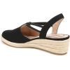 imageLifeStride Womens Kennedy Espadrille Wedge SandalBlack Canvas