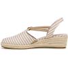 imageLifeStride Womens Kennedy Espadrille Wedge SandalTanWhite Linen Stripe
