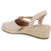 imageLifeStride Womens Kennedy Espadrille Wedge SandalTanWhite Linen Stripe